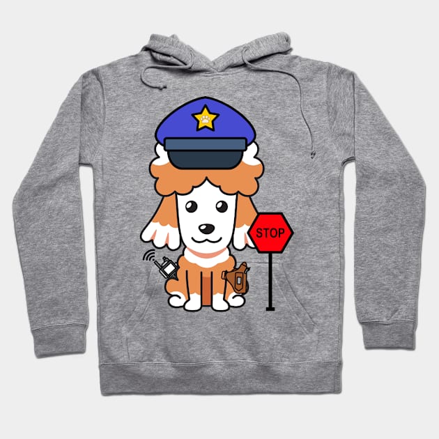 Funny Poodle Policeman Hoodie by Pet Station